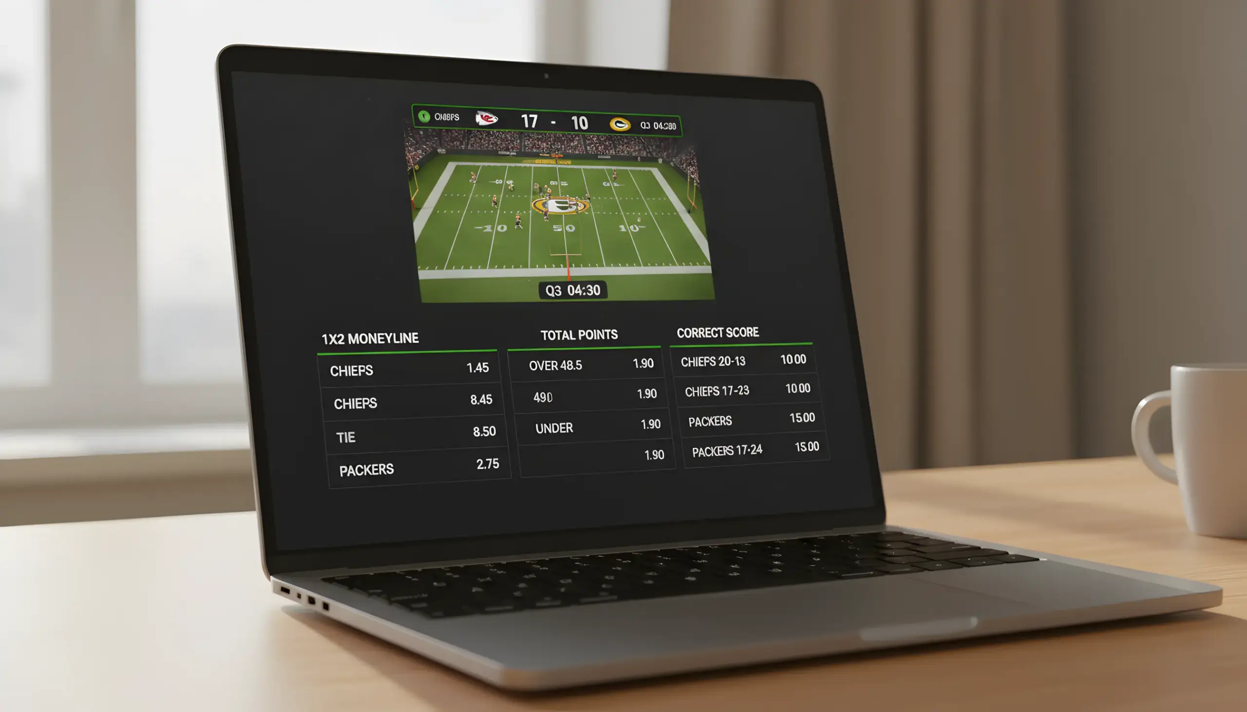Interfaz de Bet365 mostrando mercados de apuestas virtuales