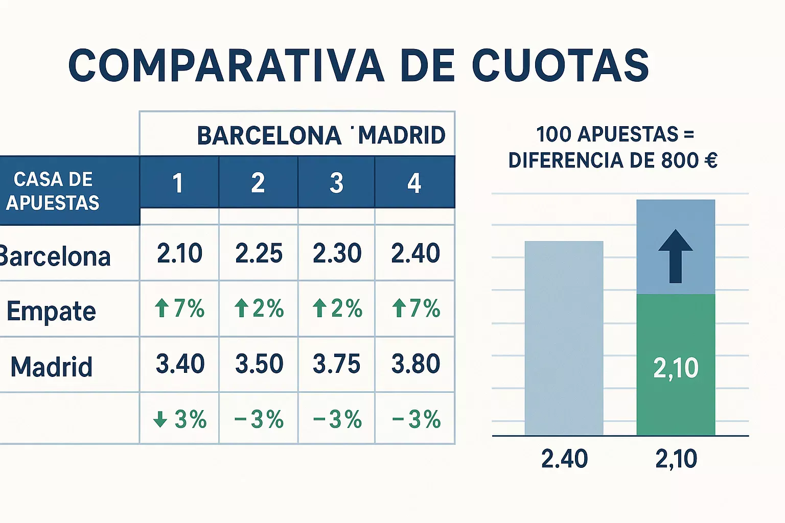 Comparativa de cuotas en fútbol virtual - Diferencias entre casas de apuestas y cómo impactan