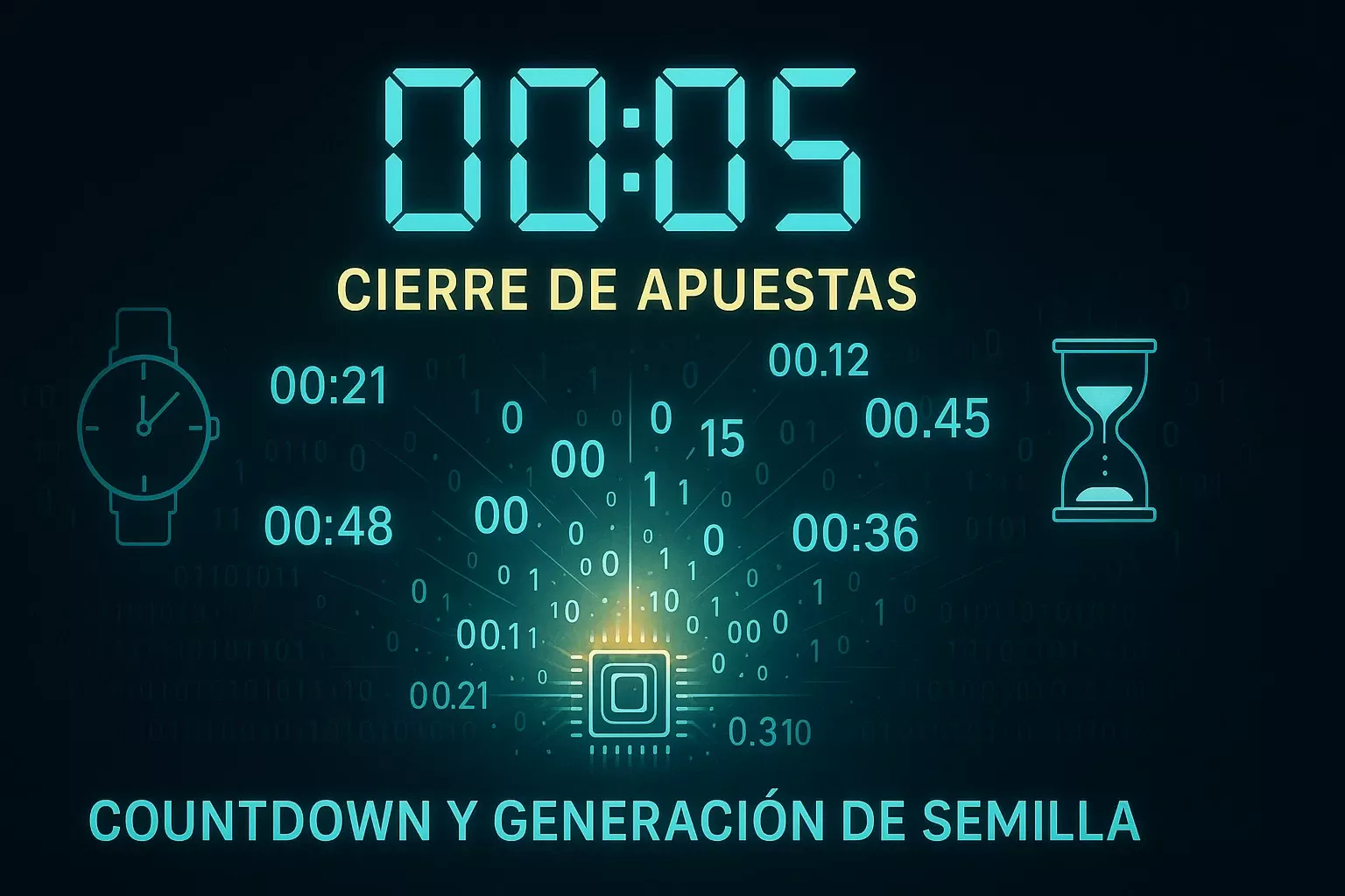 Countdown en apuestas virtuales - Proceso de generación de seed y cierre de apuestas