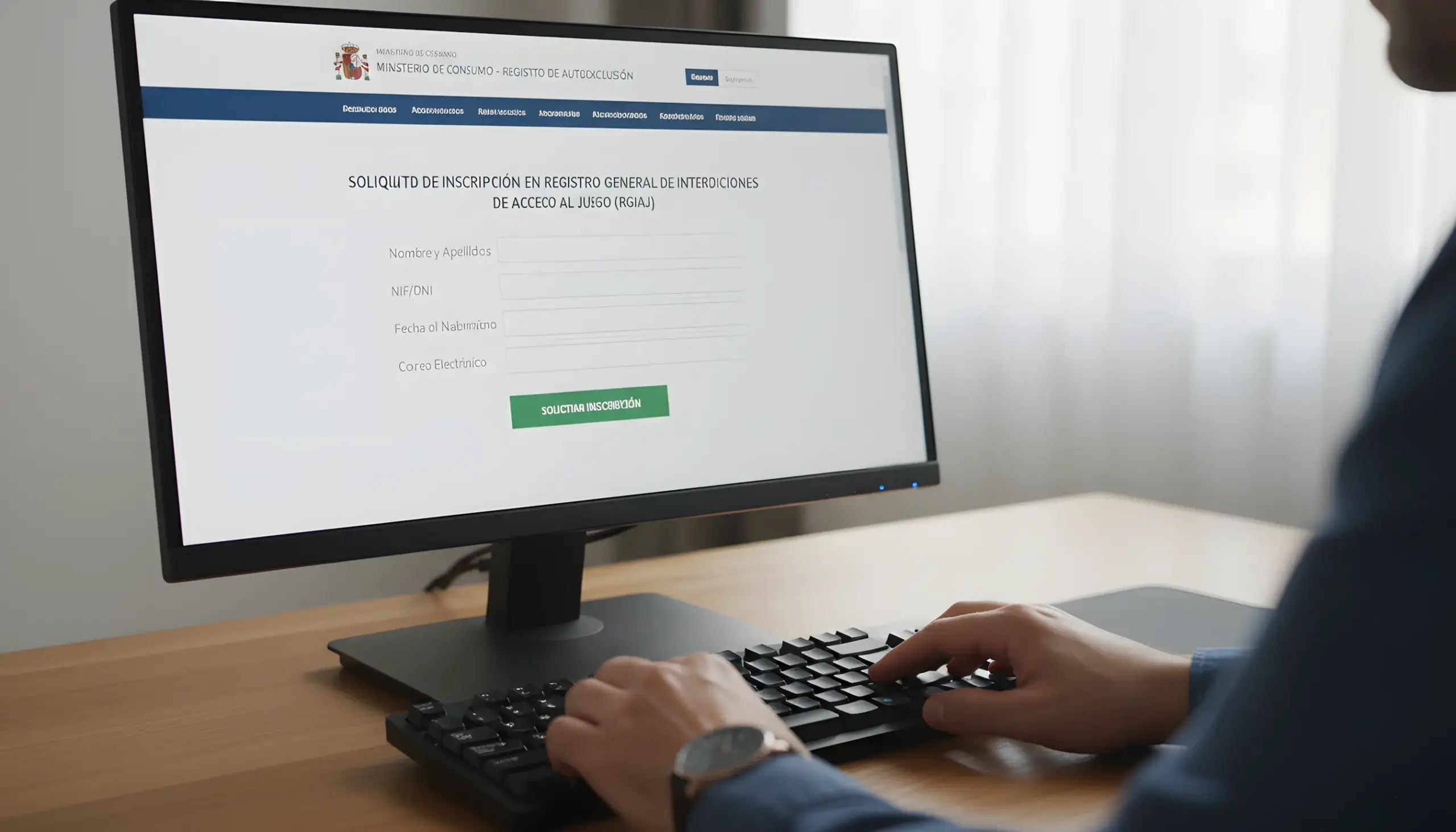 Proceso de autoexclusión y registro RGIAJ