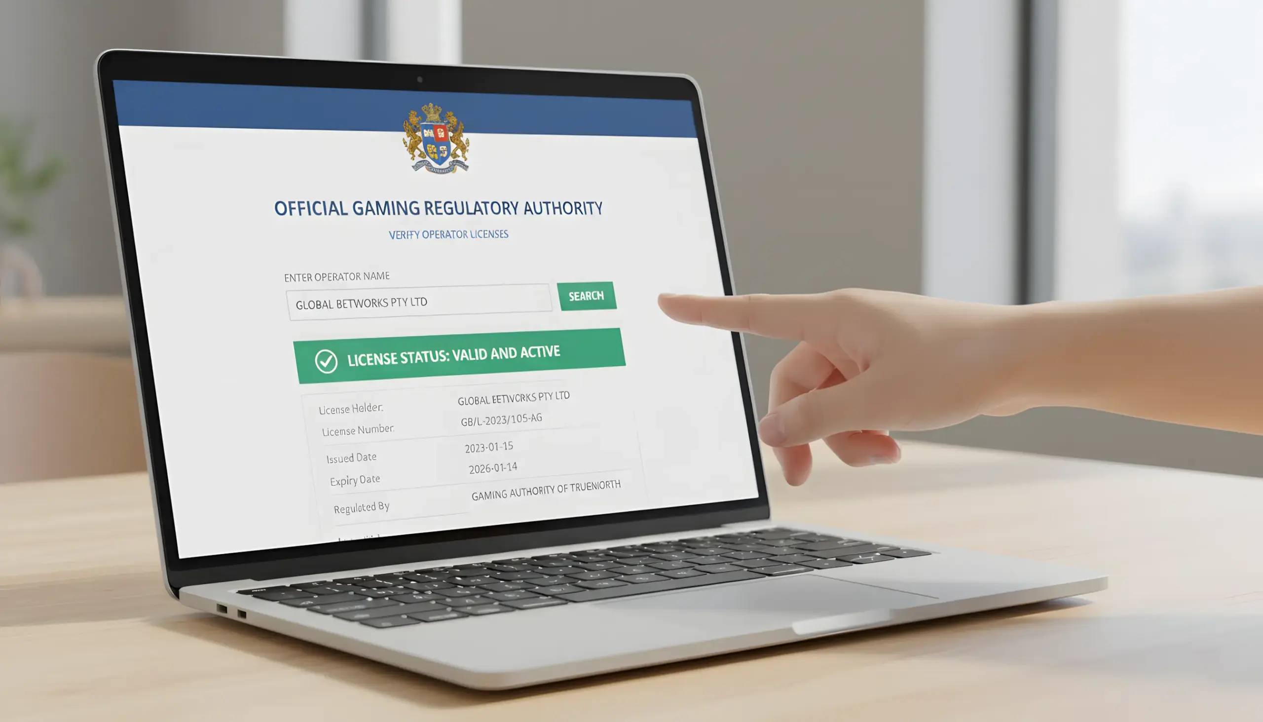 Proceso de verificación de licencia en el buscador oficial de la DGOJ