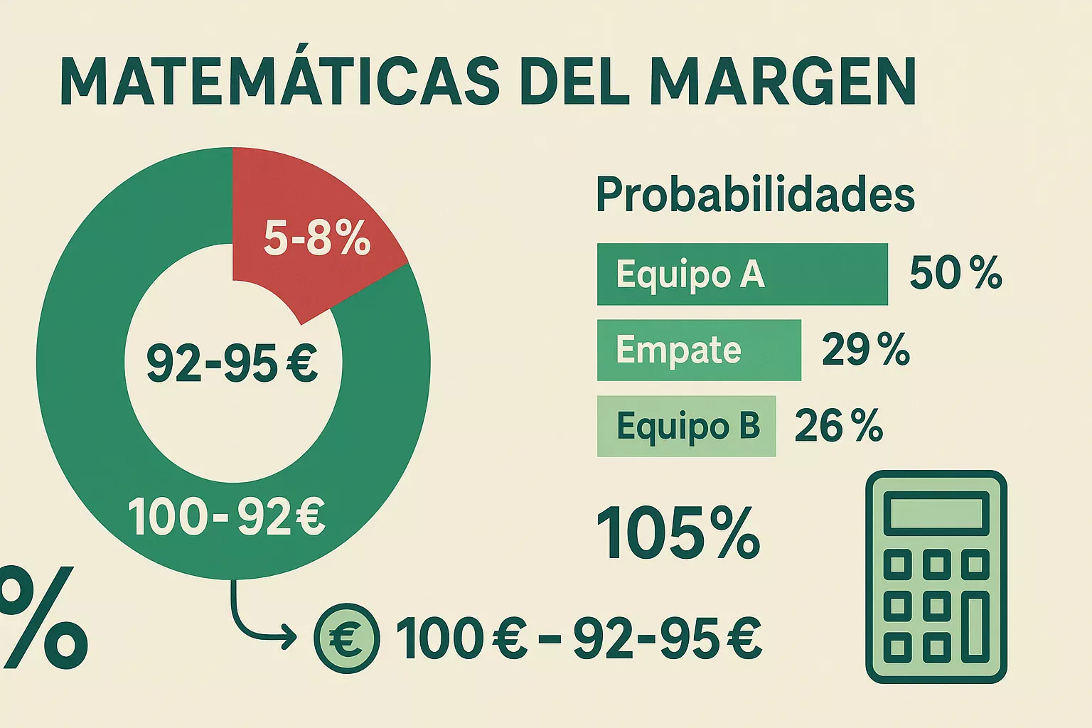 Margen de la casa en apuestas - Matemáticas del valor esperado negativo y probabilidades implícitas